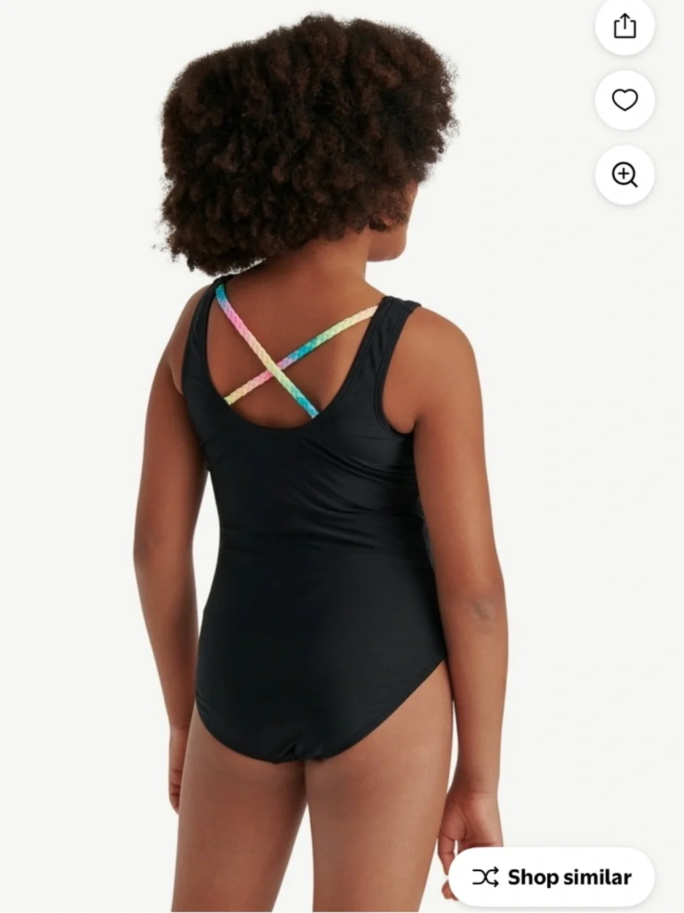 NWT Bundle of‎ 2 Justice Girls' Black Multicolor Ring Pop One-Piece Swimsuits